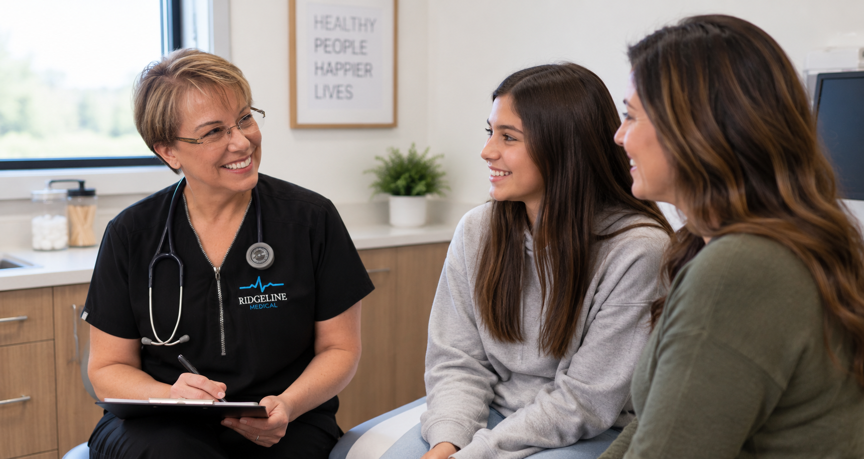 Women's health care consultation at Ridgeline Medical in Idaho Falls