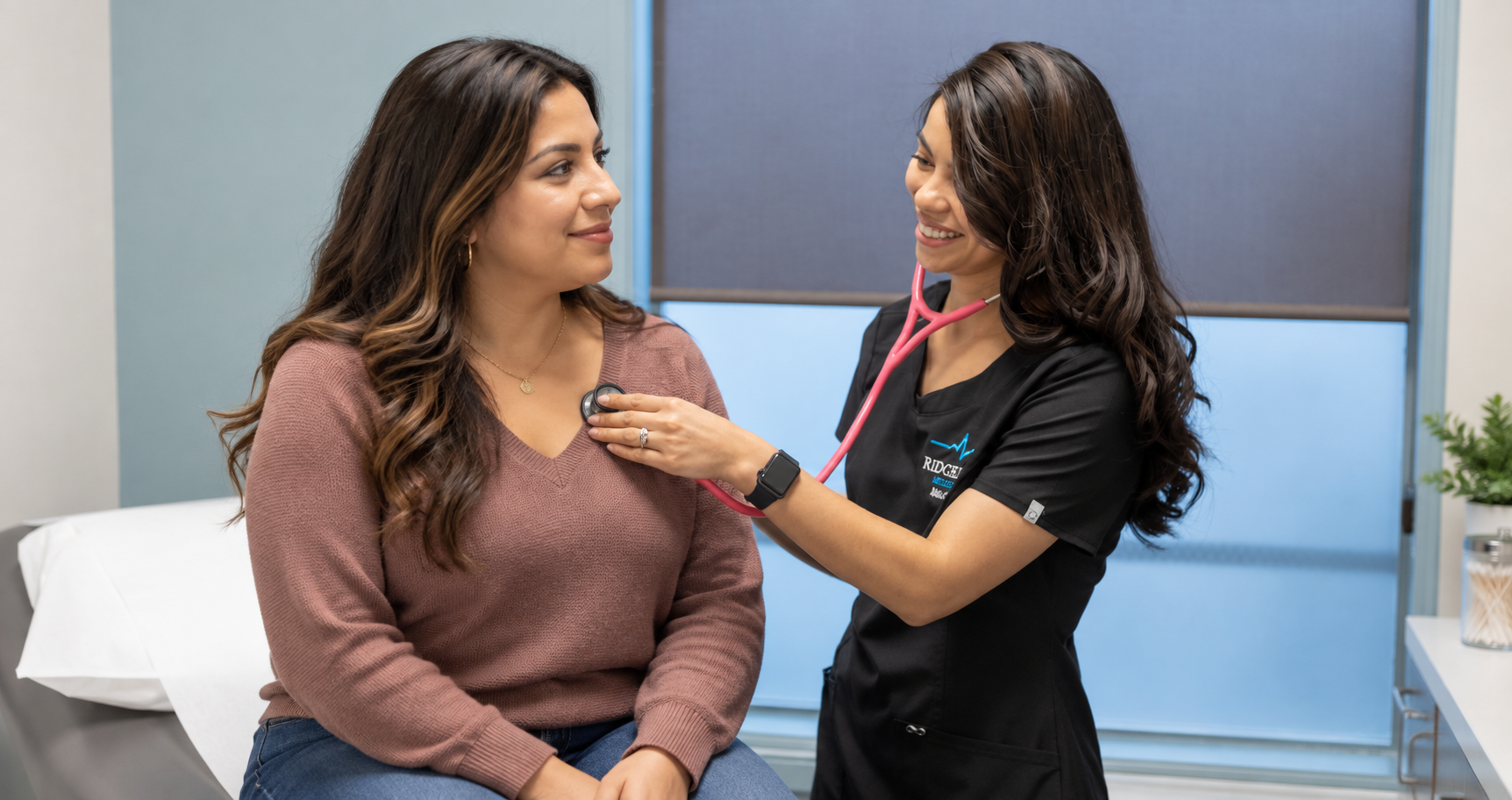 Healthcare professional in a calm, welcoming environment
