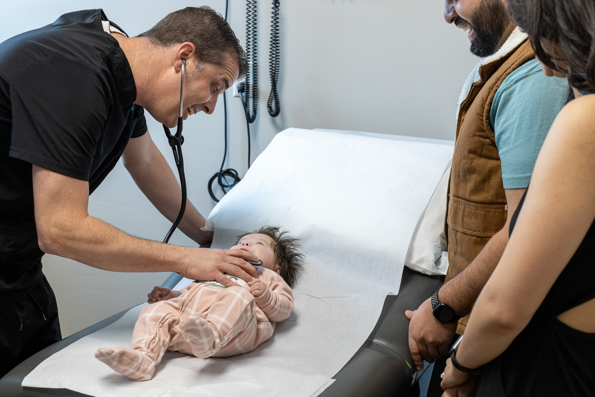 Medical professional preparing immunization