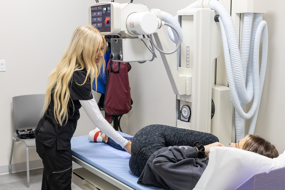 Medical professional reviewing diagnostic results