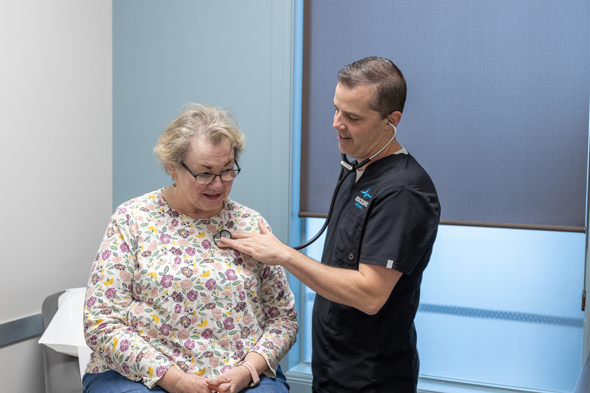 Ridgeline Medical sleep care provider reviewing sleep study results with a patient